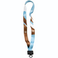3/4" Polyester Dye Sublimated Lanyard w/ Plastic Clamshell & O-Ring